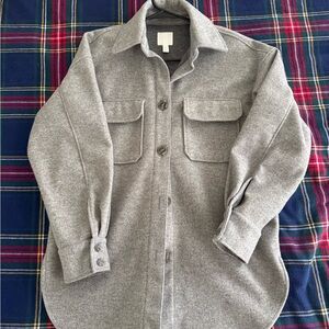 H&M Light Gray Shirt Jacket
